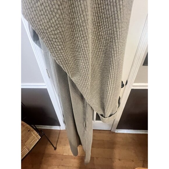 Vintage Eddie Bauer Corduroy Midi Shirt Dress Womens Grey Green size XL.    Hh - Picture 6 of 7